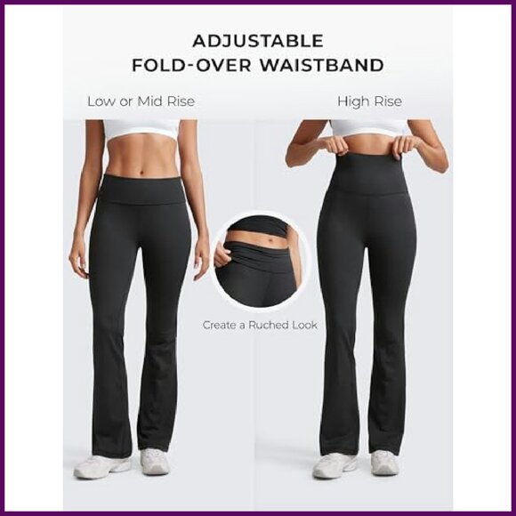 High Waist Flare Yoga Pants 31" Inseam Moisture Wicking Lounge Wear - Picture 6 of 6